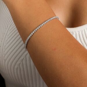 Piatella Stainless Steel Princess Cut Tennis Bracelet